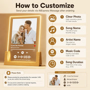 Our Song – Personalised Music Photo Lamp